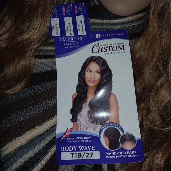 Sensationnel Synthetic Empress Edge Custom Lace Front Wig Body Wave T1B/27 - Picture 7 of 8
